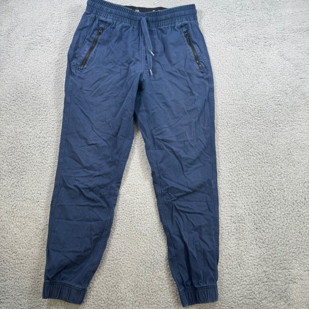 Under Armour Men M Jogger Pants Blue Cotton Blend Athletic Pockets Drawstring